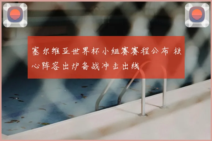 塞尔维亚世界杯小组赛赛程公布 核心阵容出炉备战冲击出线